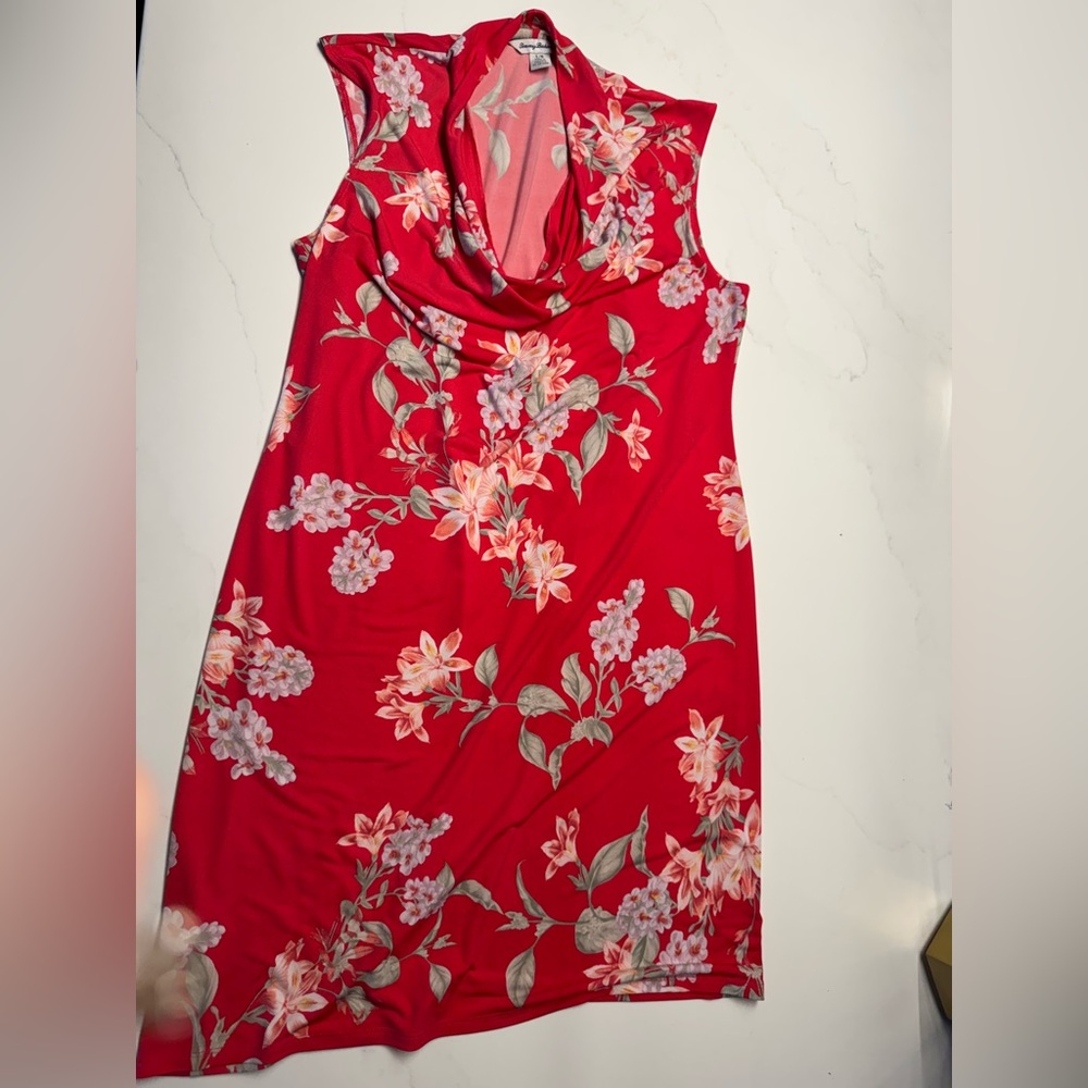 Tommy Bahama Red Floral Backless Dress